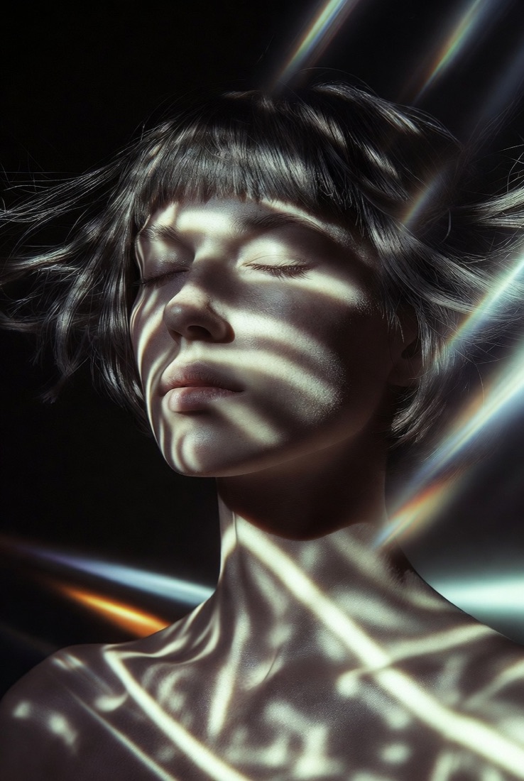 光影デザインポスター - AI生成の作例