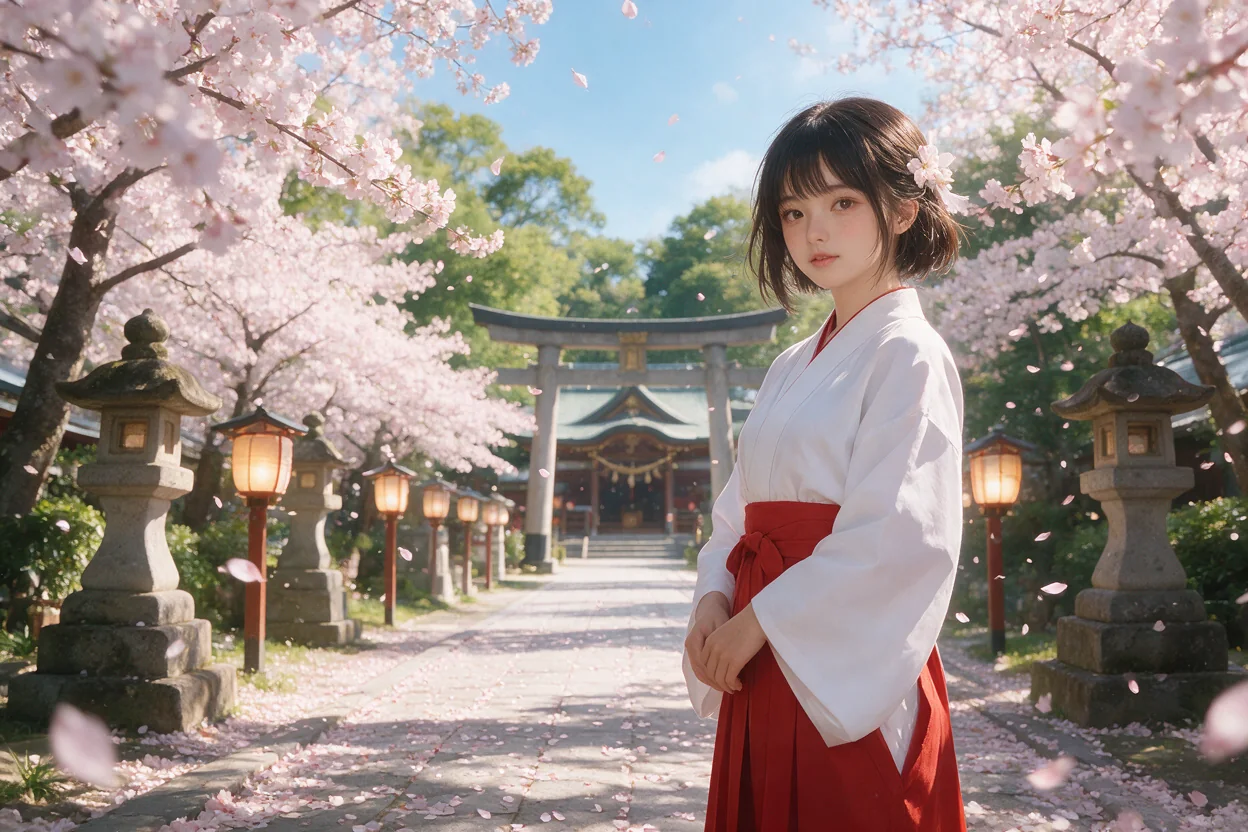 AI生成 夏祭り - 架空のAI美少女イメージ